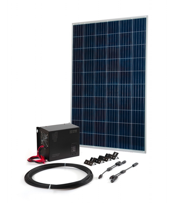 Источник бесперебойного питания Бастион Комплект Teplocom Solar-800 + Солнечная панель 250Вт